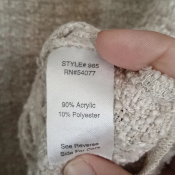 Cabi Brushed Chenille Tweed Lagenlook Double Breasted Knit Blazer Size Medium - Picture 3 of 10